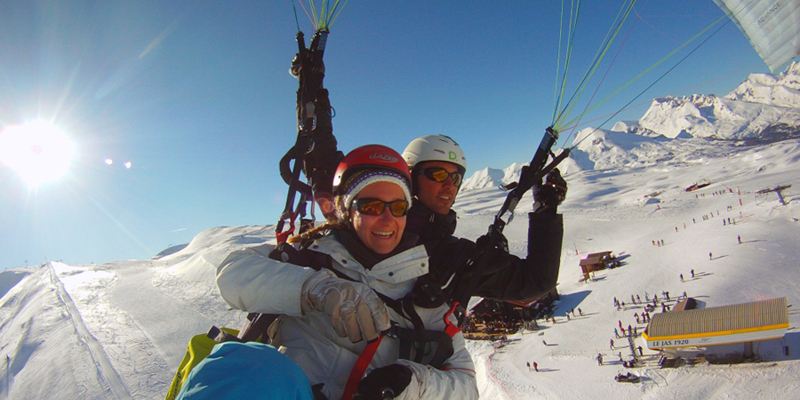 Parapente hiver / 雪山滑翔伞