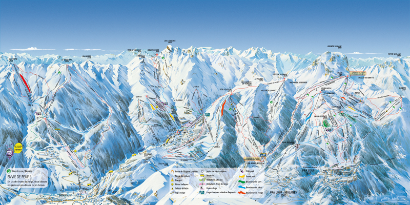 Domaine de l'Espace Lumière 雪道详图